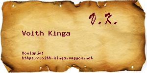 Voith Kinga névjegykártya