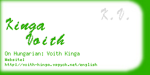 kinga voith business card